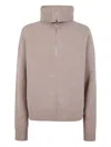 Filippa K Zip Roll-neck Sweater In Pink