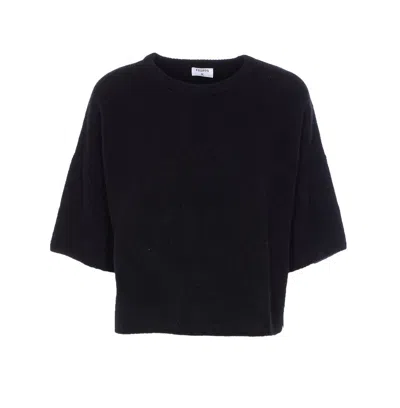 Filippa K Soft Texture Crewneck Short Sleeve Top In Black