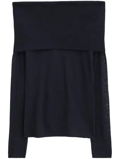 Filippa K Light Off Shoulder Top In Blue