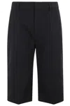 Filippa K Tailored Black Linen Bermuda Shorts In Black