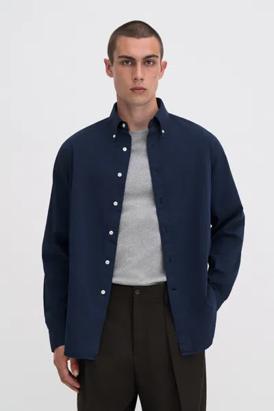 Filippa K Tailored Button Down Shirt In Blue