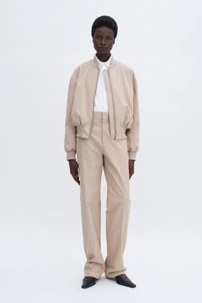 Filippa K Tailored Cotton Trousers In Beige