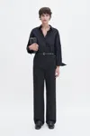 Filippa K Tailored Cotton Trousers In Black