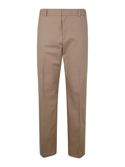 Filippa K Tailored Cotton Trousers In Nude & Neutrals