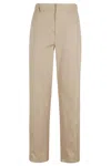Filippa K Cotton Trousers Front Pleats In Sand
