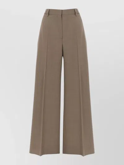 Filippa K Harlow Pressed-crease Wide-leg Trousers In Brown