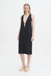 Filippa K Tailored Wool V-neck Dress In Black