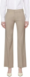 Filippa K Taupe Bootcut Trousers In Neutral