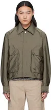 Filippa K Taupe Boxy Jacket In Dark Sage