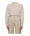 Filippa K Taupe Cropped Cardigan In Neutral