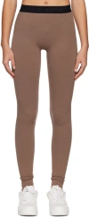 Filippa K Taupe Jacquard Leggings In 9557 Hazel