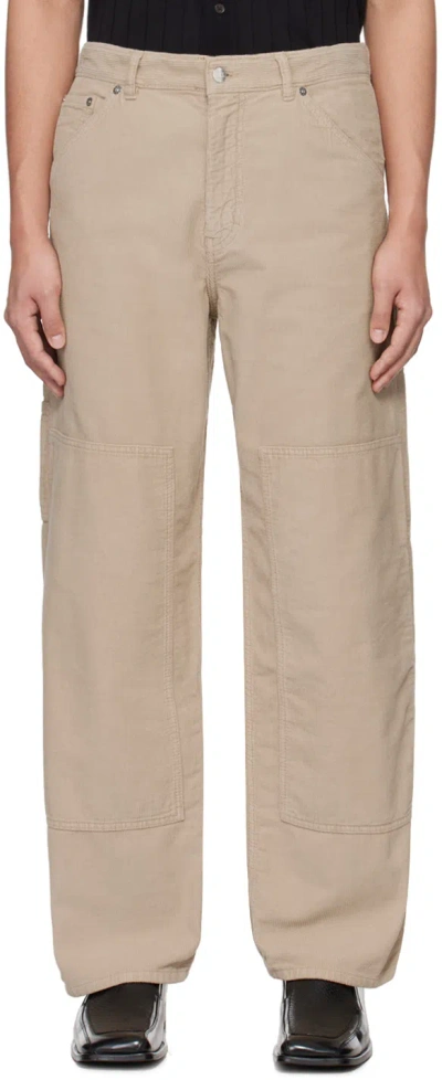 Filippa K Taupe Relaxed-fit Trousers