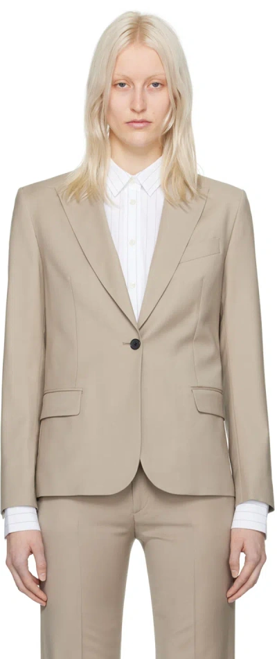 Filippa K Taupe Sasha Blazer In 9109 - Dessert Taupe