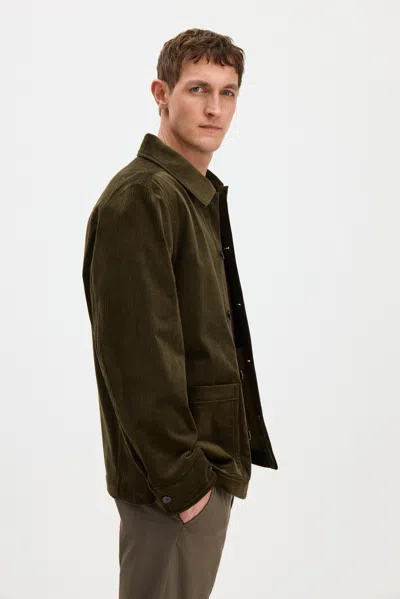 Filippa K Taylor Corduroy Jacket In Dark Moss Green