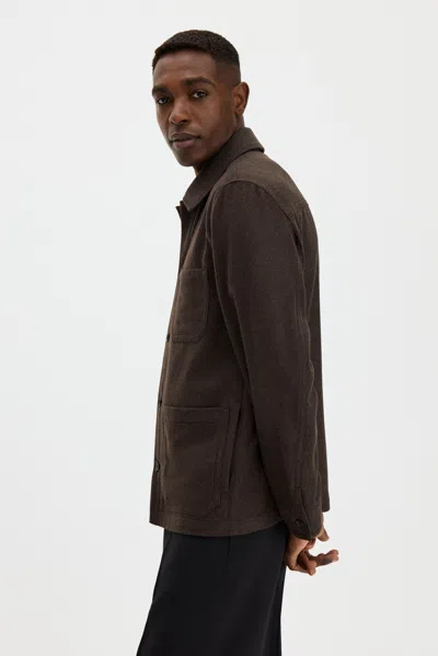 Filippa K Taylor Flannel Jacket In Walnut Brown