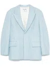 Filippa K Textured Blazer Long Sleeves In Blue