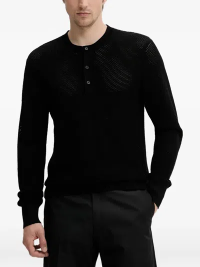 Filippa K Textured T-shirt In Black