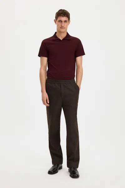Filippa K Theo Flannel Trousers In Walnut Brown