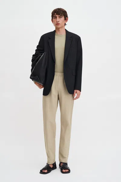 Filippa K Theo Linen Trousers In Green
