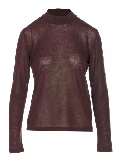 Filippa K Bordeaux Long Sleeves Top In Red