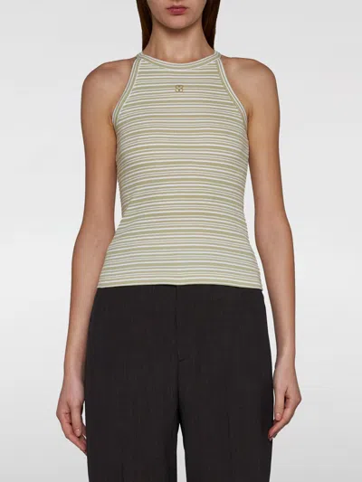 Filippa K Striped Cotton Tank Top In White