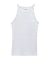 Filippa K Monogram Embroidered Halterneck Tank Top In Gray
