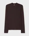 Filippa K Topp Lyocell Cashmere Mock Neck Brun In Brown