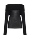Filippa K Light Off Shoulder Top In Nero