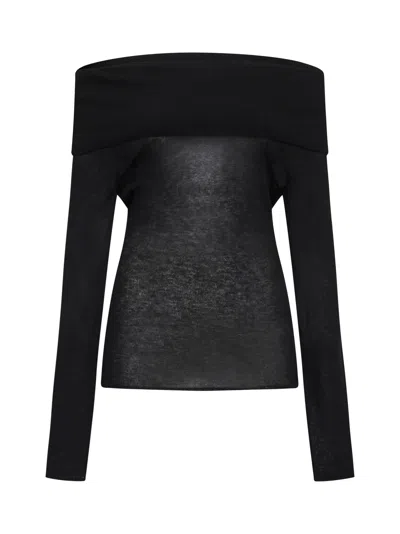 Filippa K Light Off Shoulder Top In Blue