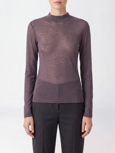 Filippa K Top Woman Color Brown In Purple