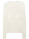 Filippa K Patch-pocket Mesh T-shirt In White