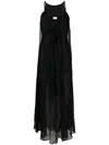 Filippa K Transparent Tie Detail Dress In Black