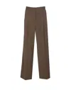 Filippa K Wide Leg Trousers With Pleats And Pockets In Brown