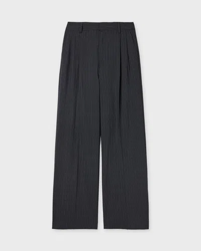 Filippa K Byxor Darcey Pinstripe Anthracite In Black