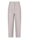 Filippa K Straight Trousers With Front Pleats And Back Pockets In Pink