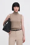 Filippa K Turtleneck Vest In Brown