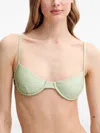 Filippa K Underwired Bikini Top In Green