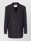 Filippa K V-neck Jacket With Notched Lapels And Back Split In Black