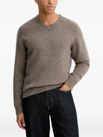Filippa K V-neck Sweater In Brown