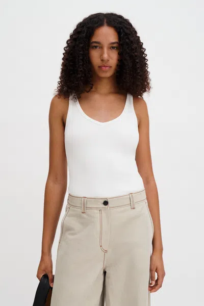 Filippa K V-neck Tank In White