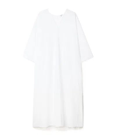 Filippa K V-neck Cotton Kaftan In White
