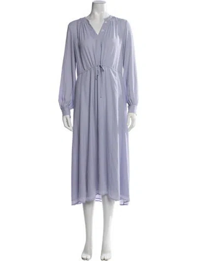 Pre-owned Filippa K V-neck Long Dress In Purple