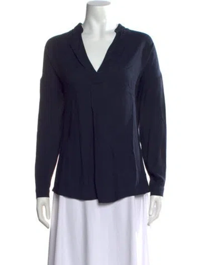 Pre-owned Filippa K V-neck Long Sleeve Top In Black