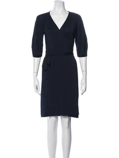 Pre-owned Filippa K V-neck Midi Length Dress In Blue