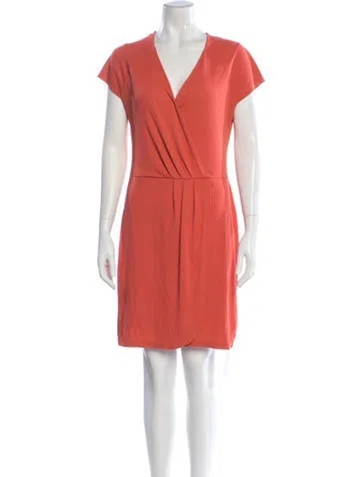 Pre-owned Filippa K V-neck Mini Dress In Orange