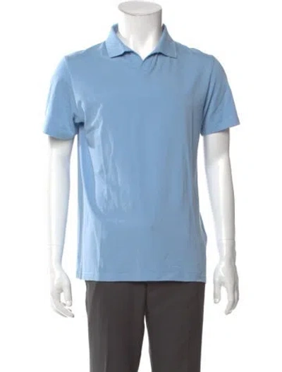 Pre-owned Filippa K V-neck Short Sleeve Polo Shirt In Blue