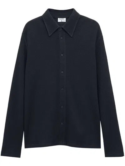 Filippa K Waffle Jersey Shirt In 黑色