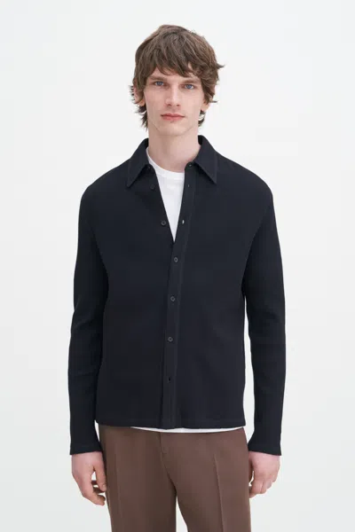 Filippa K Waffle Jersey Shirt In Black