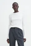 Filippa K Waffle Sweater In White