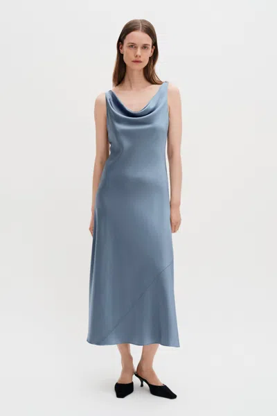 Filippa K Waterfall Strap Dress In Blue